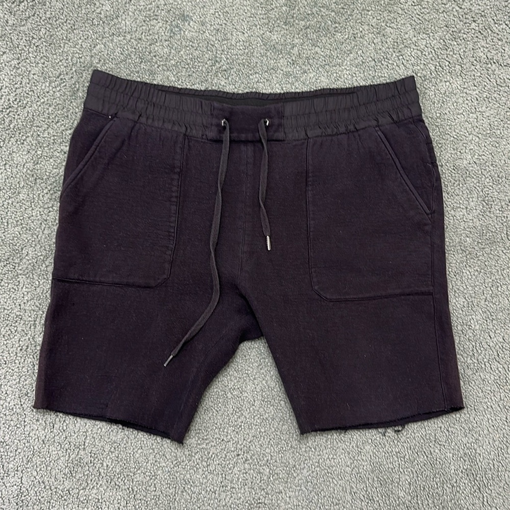 Helmut Lang Cut Off Drawstring Sweat Shorts